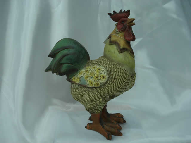 RESINA DECORACION PARA COCINA GALLO Y GALLINA