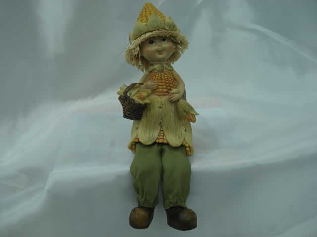 RESINA DECORACION COLECCION MUÑECA Y MUÑECO EN LA GRANJA