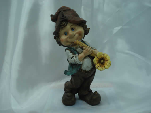 RESINA DECORACION COLECCION MUÑECA Y MUÑECO EN LA GRANJA