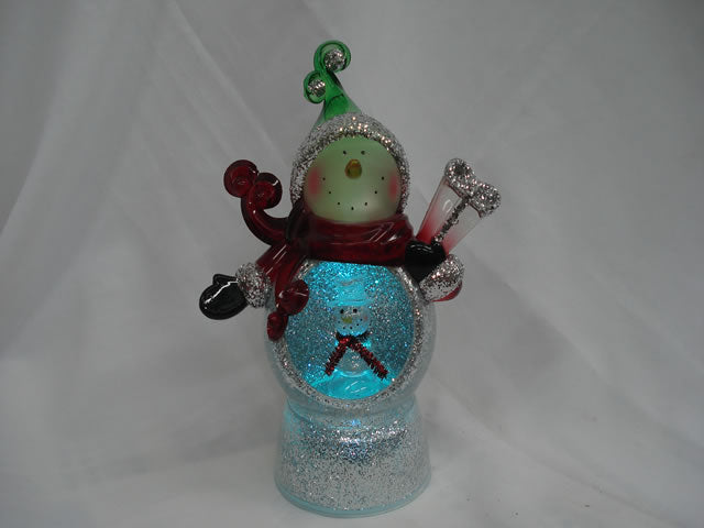 ACRILICO DECORACION NAVIDEÑO MUÑECO DE NIEVE - PAPAI NOEL ILUMINADO 35035 - 35037