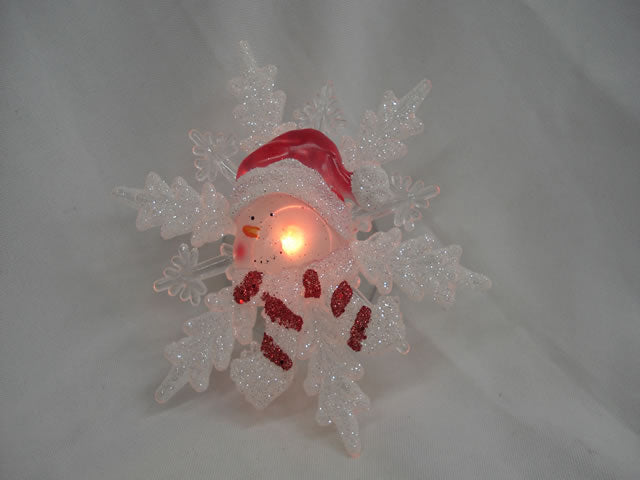 ACRILICO DECORACION NAVIDEÑO MUÑECO DE NIEVE - PAPAI NOEL ILUMINADO 35035 - 35037