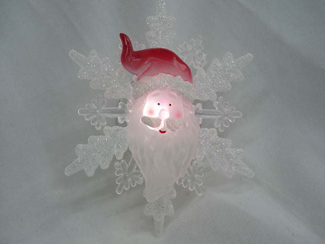 ACRILICO DECORACION NAVIDEÑO MUÑECO DE NIEVE - PAPAI NOEL ILUMINADO 35035 - 35037