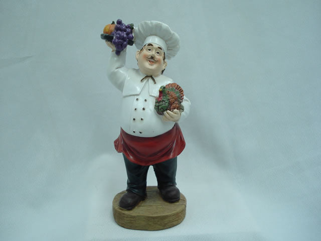 RESINA DECORACION CHEFF Y AVES PARA COCINA Y FIESTAS