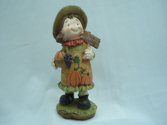 RESINA DECORACION COLECCION MUÑECA Y MUÑECO EN LA GRANJA