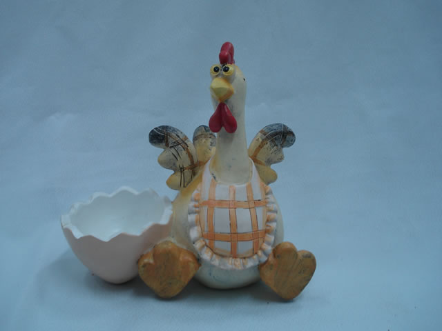 RESINA DECORACION PARA COCINA GALLO Y GALLINA