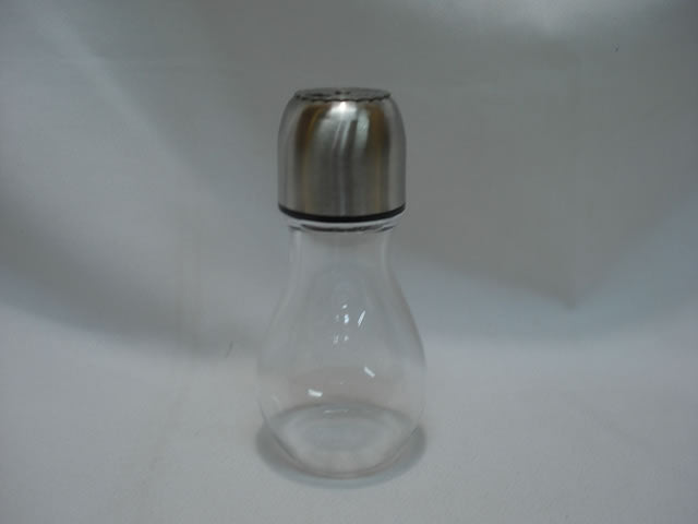 ACRILICO AZUCARERO/SALERO TRANSPARENTE C/TAPA ACERO INOXIDABLE - RN13004 - RN13006