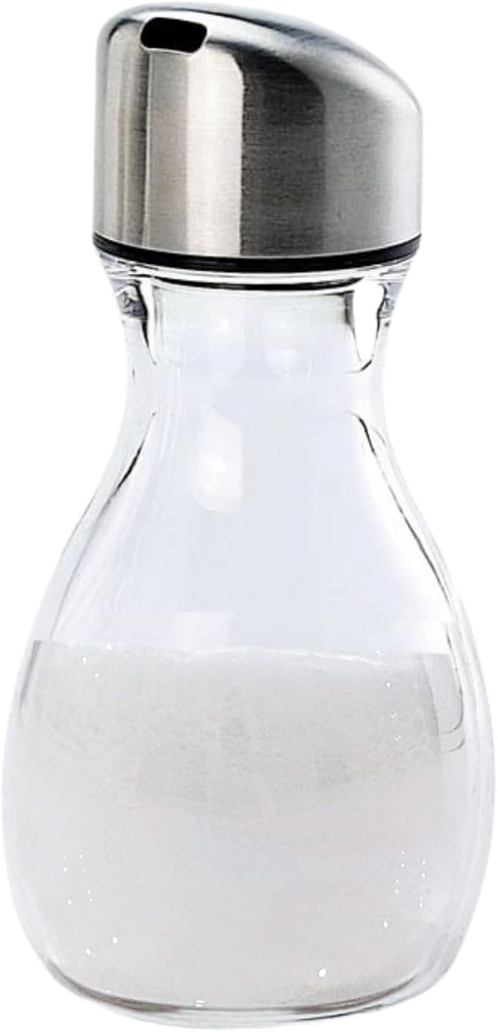 ACRILICO AZUCARERO/SALERO TRANSPARENTE C/TAPA ACERO INOXIDABLE - RN13004 - RN13006