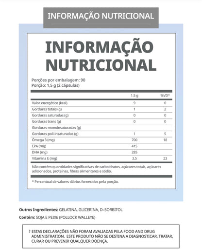 Atomy Alaska E-Omega3
Suplemento alimenticio de Omega-3 y Vitamina E - 180 cápsulas Soft Gel ✨