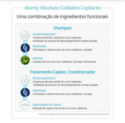 Atomy Absolute Hair Care – Shampoo & Acondicionador 500ml + 500ml 🩵💙✨

Cuidado capilar premium inspirado en la medicina herbal oriental y la ciencia moderna
