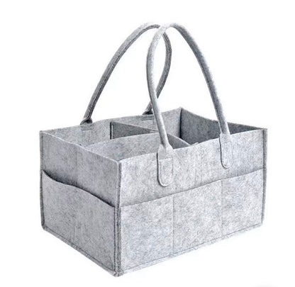 🧸 Maternidad Bolsa Organizador de Pañales y Accesorios para Bebé – Fieltro MM0913 Color Creme 💚
