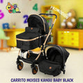 💚 KANGU BABY CARRITO MOISES+SILLA BABY SEAT KB5400 - GRIS - NEGRO - ROSA KB5400 - 36610