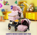 💚 KANGU BABY CARRITO MOISES+SILLA BABY SEAT KB5400 - GRIS - NEGRO - ROSA KB5400 - 36610