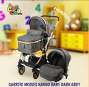 💚 KANGU BABY CARRITO MOISES+SILLA BABY SEAT KB5400 - GRIS - NEGRO - ROSA KB5400 - 36610