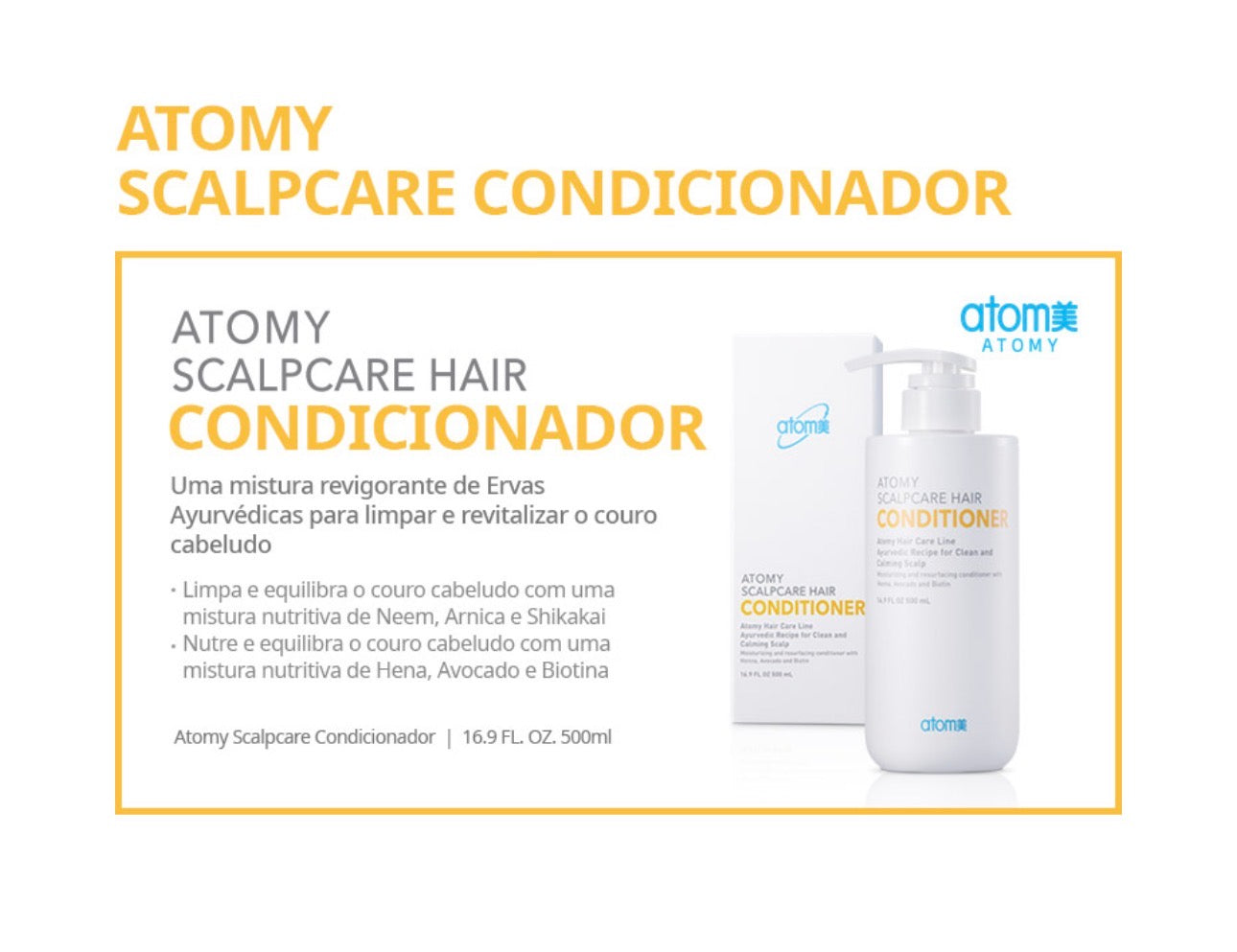 Atomy Scalpcare Hair Shampoo 500 ml & Atomy Scalpcare Hair Conditioner 500 ml