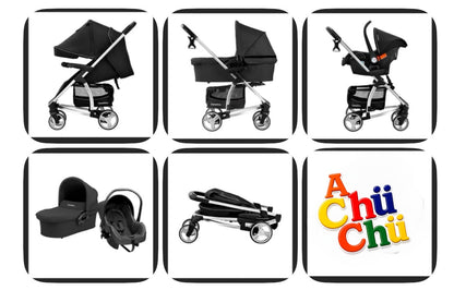Carestino LONDON 3en1 es un sistema de paseo 3 en 1, pensado para acompañar al bebé desde recién nacido. Incluye cochecito, moisés y Baby Seat, que pueden acoplarse a la estructura según cada etapa 🧡