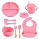BABY ALIMENTACIÓN SET CUBIERTOS COMPLETOS 8 PIEZAS SILICONA Y9