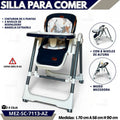 MOM-EZY SILLA DE COMER AJUSTABLE Y FUNCIONAL MEZ-SC-7113 AZUL - ROSA - BEIGE