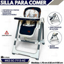 MOM-EZY SILLA DE COMER AJUSTABLE Y FUNCIONAL MEZ-SC-7113 AZUL - ROSA - BEIGE