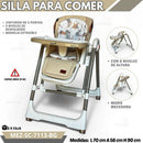 MOM-EZY SILLA DE COMER AJUSTABLE Y FUNCIONAL MEZ-SC-7113 AZUL - ROSA - BEIGE