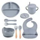 BABY ALIMENTACIÓN SET CUBIERTOS COMPLETOS 8 PIEZAS SILICONA Y9