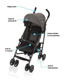 @GRACO CARRITO PARAGUITA TEAVELITE - BLACK / GREY - PLEGADO RÁPIDO Y COMPACTO C/ASA R.N-22KG GR6BF999BGREU - 771682