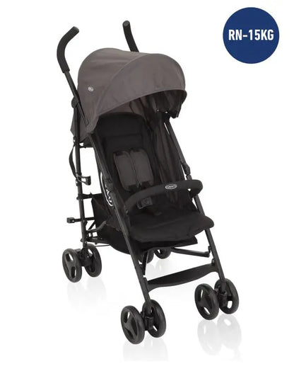 GRACO CARRITO PARAGUITA TEAVELITE - BLACK / GREY - PLEGADO RÁPIDO Y COMPACTO C/ASA R.N-22KG GR6BF999BGREU - 771682
