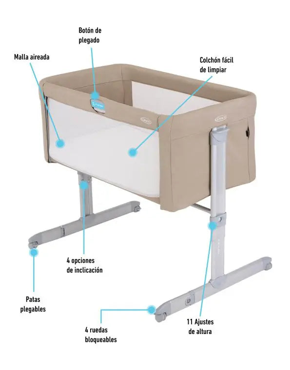 @ GRACO CUNA COLECHO SWEET2SLEEP - OATMEAL - 11 AJUSTE DE ALTURAS + COLCHON SUAVE + 4 POSICIONES INCLINADAS - GR1814BAOAT0 - 773150