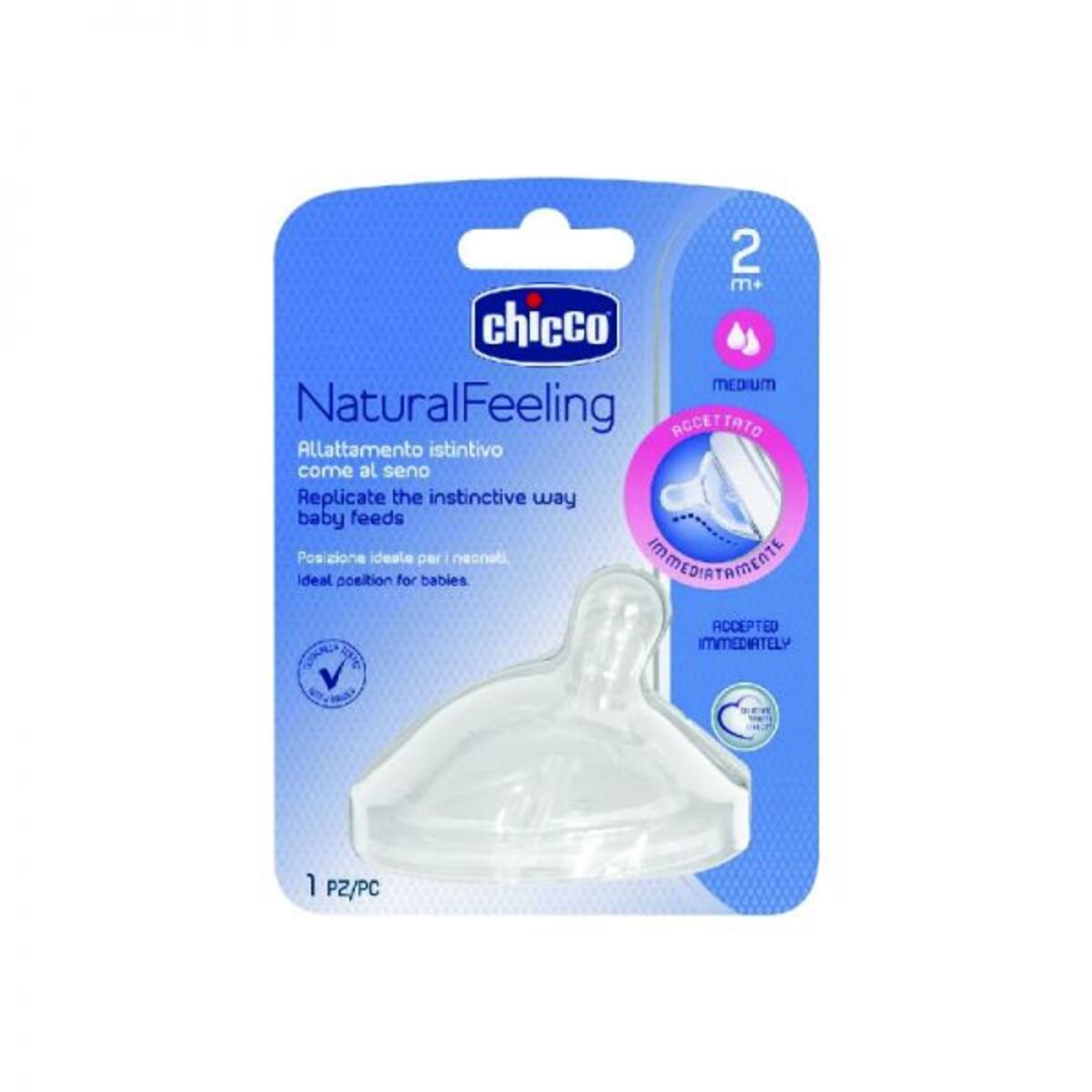 CHICCO TETINA NATURAL FELING STEP-UP MEDIANO X1 - 2M+ 81023-10 - 4008209