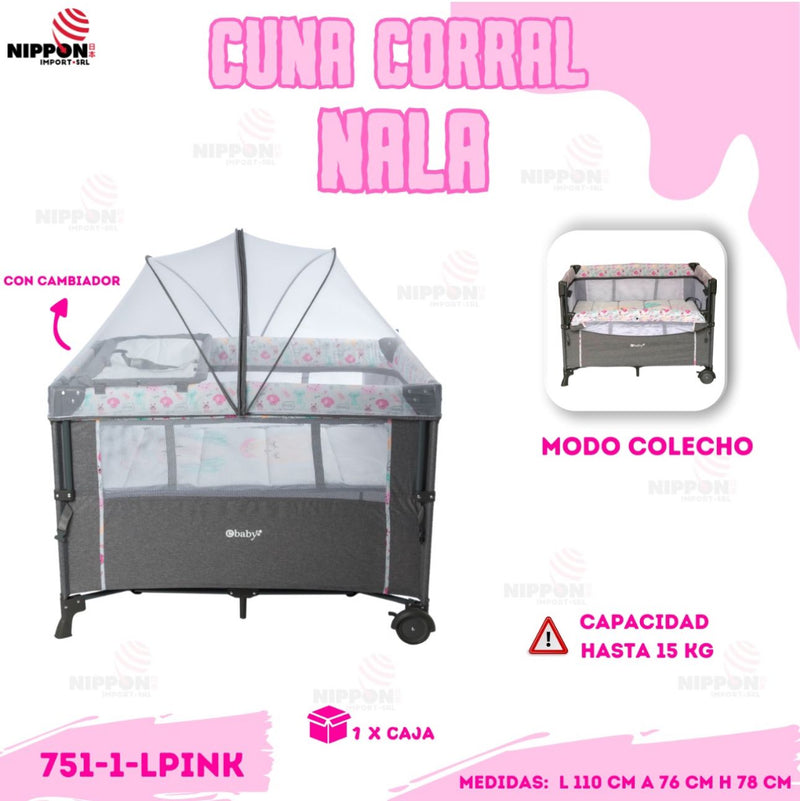 @ EBABY CUNA CORRAL EBABY FUNCIÓN COLECHO NALA R.N-3 AÑOS - 751