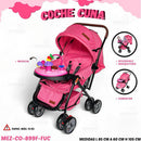 MOM-EZY CARRITO CUNA RECLINABLE +MANGO REVERSIBLE+BANDEJA MUSICAL+MOSQUITERO R.N-15KILOS MZ-CO-899F