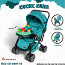 MOM-EZY CARRITO CUNA RECLINABLE +MANGO REVERSIBLE+BANDEJA MUSICAL+MOSQUITERO R.N-15KILOS MZ-CO-899F