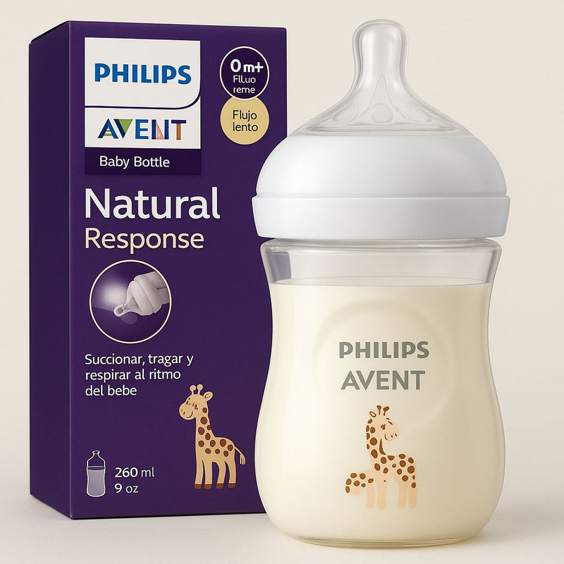 AVENT BIBERON NATURAL RESPONSE C/ DISENO JIRAFA / KAOLA 260ML 9006484 - 9006668