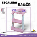 BAÑO BACÍN C/ESCALERA INFANTIL 9031-ROSA / VERDE