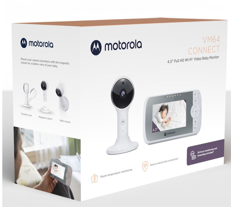 @ MOTOROLA MONITOR BABY CONNECT PANTALLA 4.3" Wi-Fi -BRANCO - VM64
