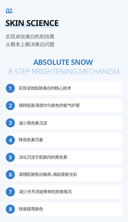 Atomy Absolute Snow set x5 ✨
Sistema Premium de Iluminación, Hidratación Profunda y Unificación del Tono de la Piel 🩵