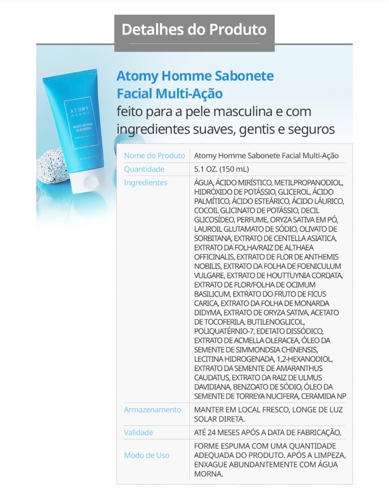 Atomy Homme Multi-Action Cleanser 150ml ✨