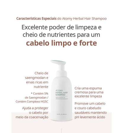 Atomy Herbal Hair Shampoo 500ml & Atomy Herbal Hair Conditioner 500ml ✨