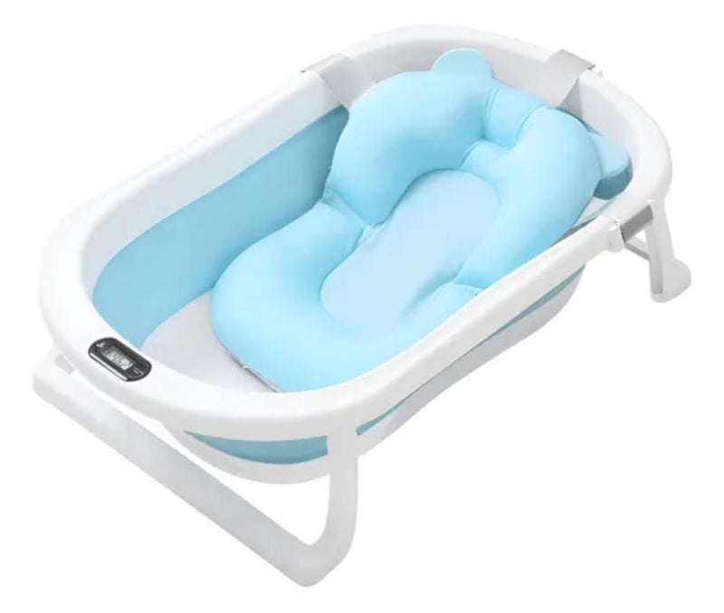 @LOVE BAÑERA PLEGABLE SPLASH C/ TERMÔMETRO Y ALMOHADA  ROSA MM2342 - AZUL MM2343