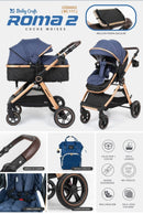 BABYCRAFT CARRITO MOISES ROMA2+BABY SEAT COMPLETO NEGRO - BC111