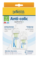 Dr. Brown’s Natural Flow – Set 2 Biberones Anti-Cólicos Options+ (Boca Ancha)