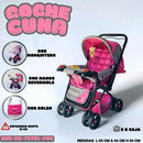 MOM-EZY  CARRITO CUNA+MANGO REVERSIBLE+BANDEJA MUSICAL+MOSQUITERO+BOLSÓN-R.N-15KILOS - MEZ-CO-797