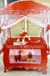 BEBEGLO CUNA CORRAL - CAMBIADOR - MOSQUITERO ROJO 0M+ RS6290