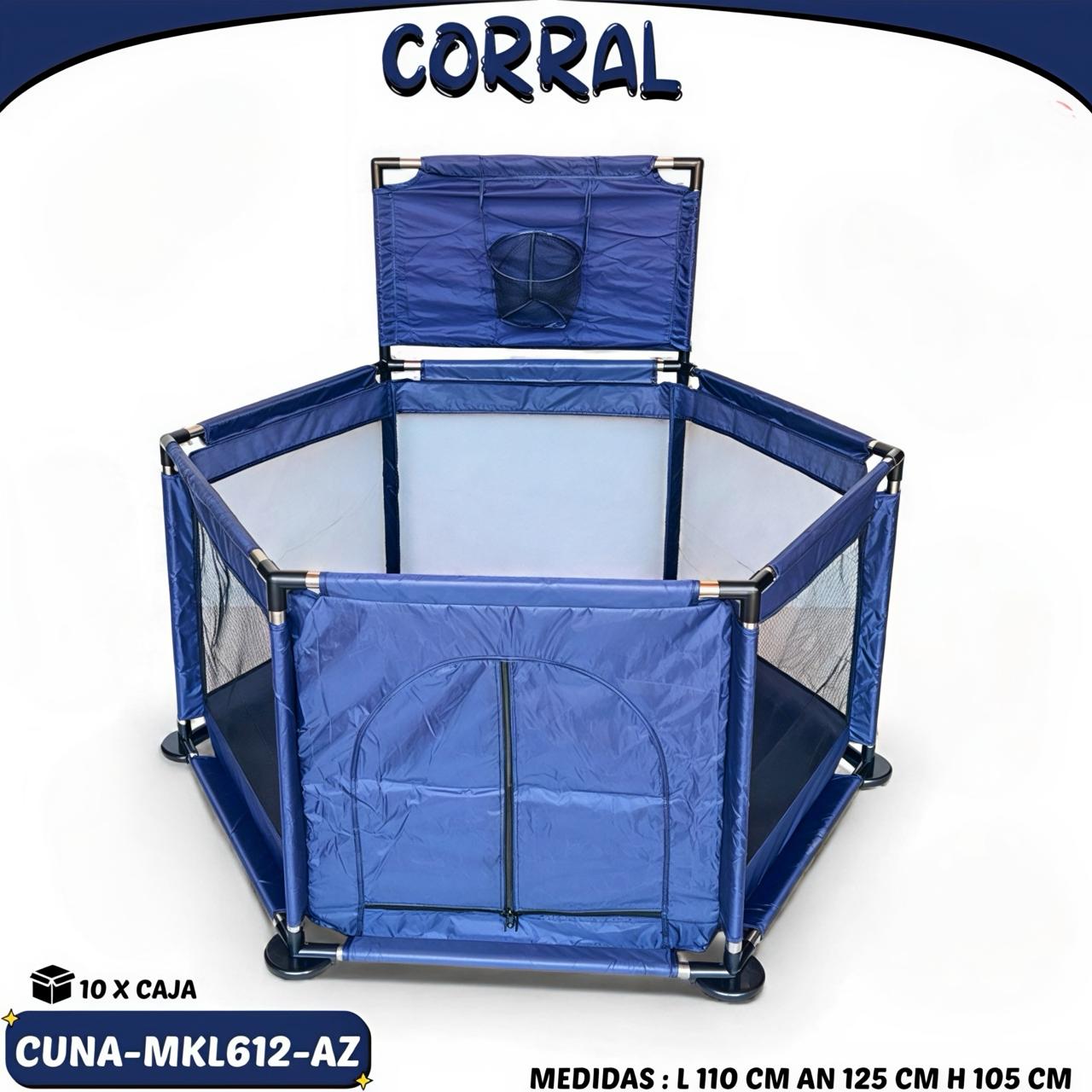 MOM-EZY CORRAL INFANTIL C/ CANASTA SUPERIOR+ESPACIOS - MKL612💛