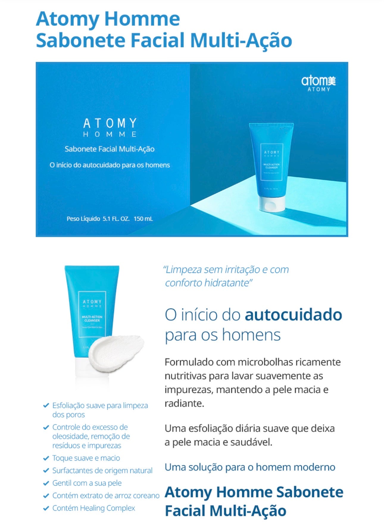 Atomy Homme Multi-Action Cleanser 150ml ✨