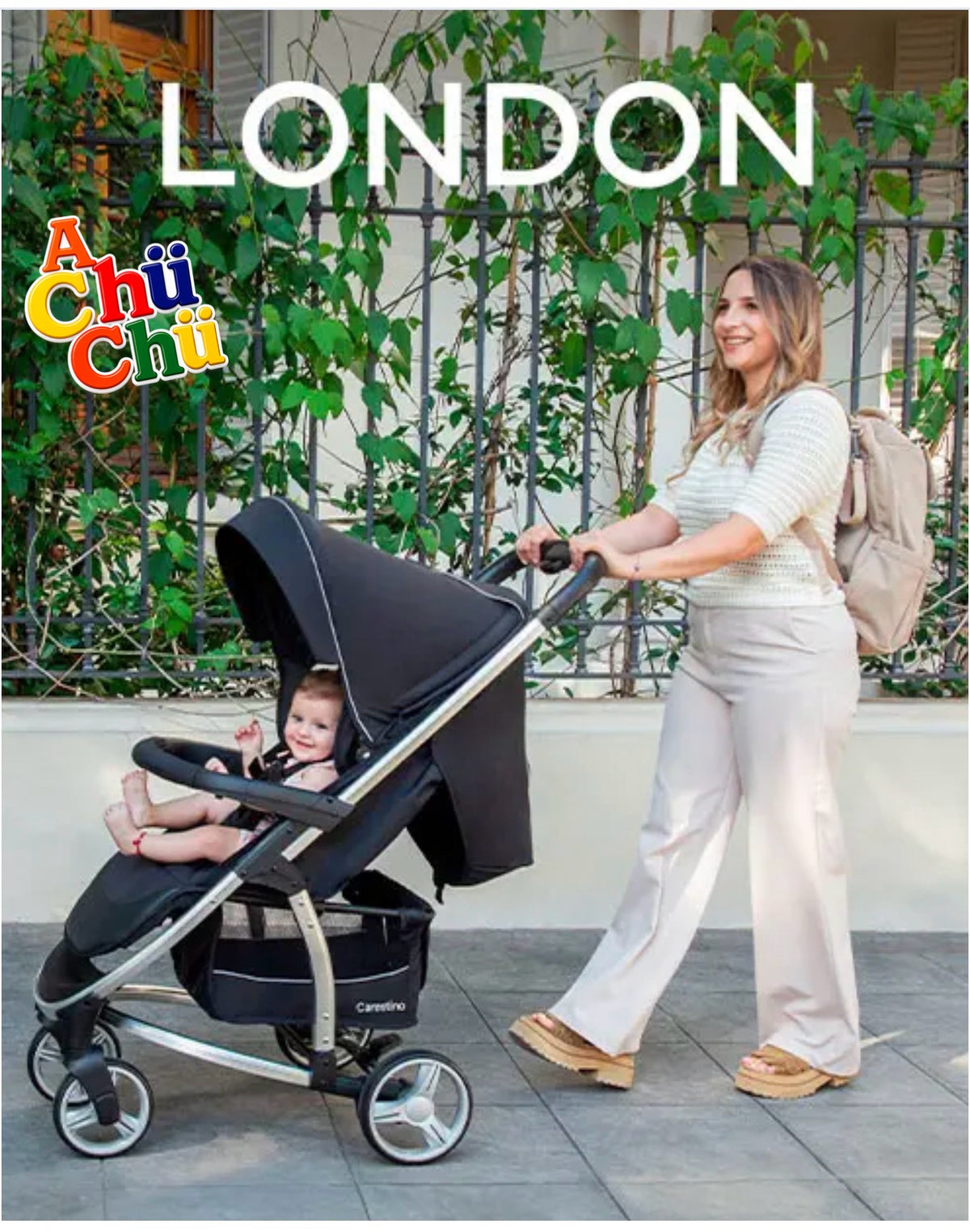 Carestino LONDON 3en1 es un sistema de paseo 3 en 1, pensado para acompañar al bebé desde recién nacido. Incluye cochecito, moisés y Baby Seat, que pueden acoplarse a la estructura según cada etapa 🧡