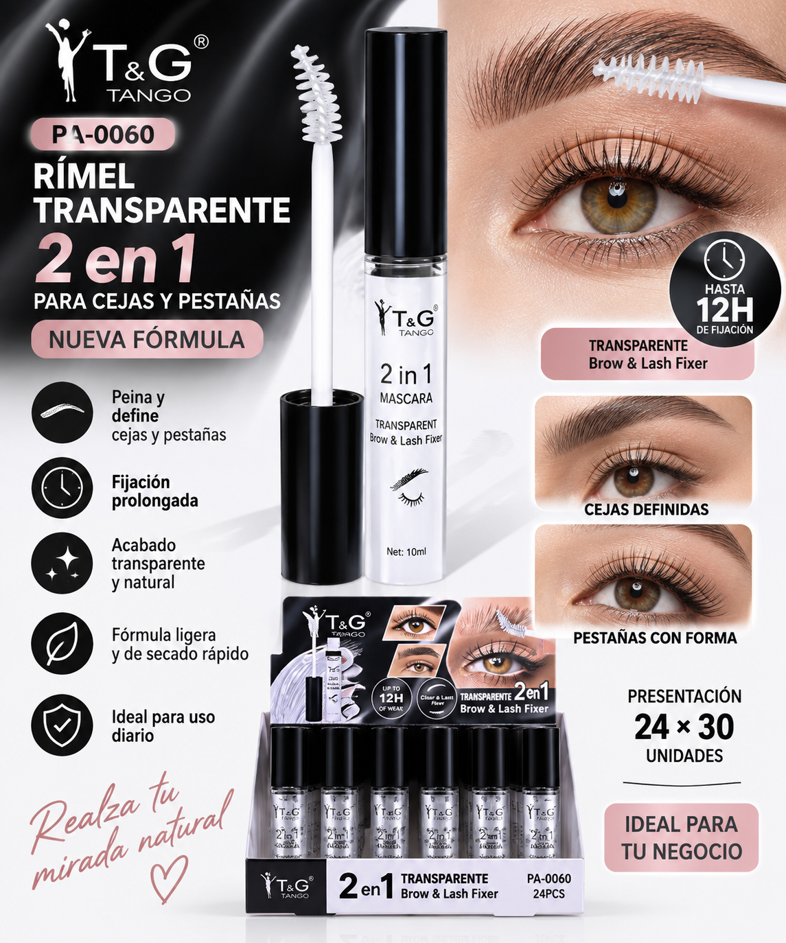 ✨T&G Rimel / Mascara para Pestañas PA-0060 x24 Box 💛