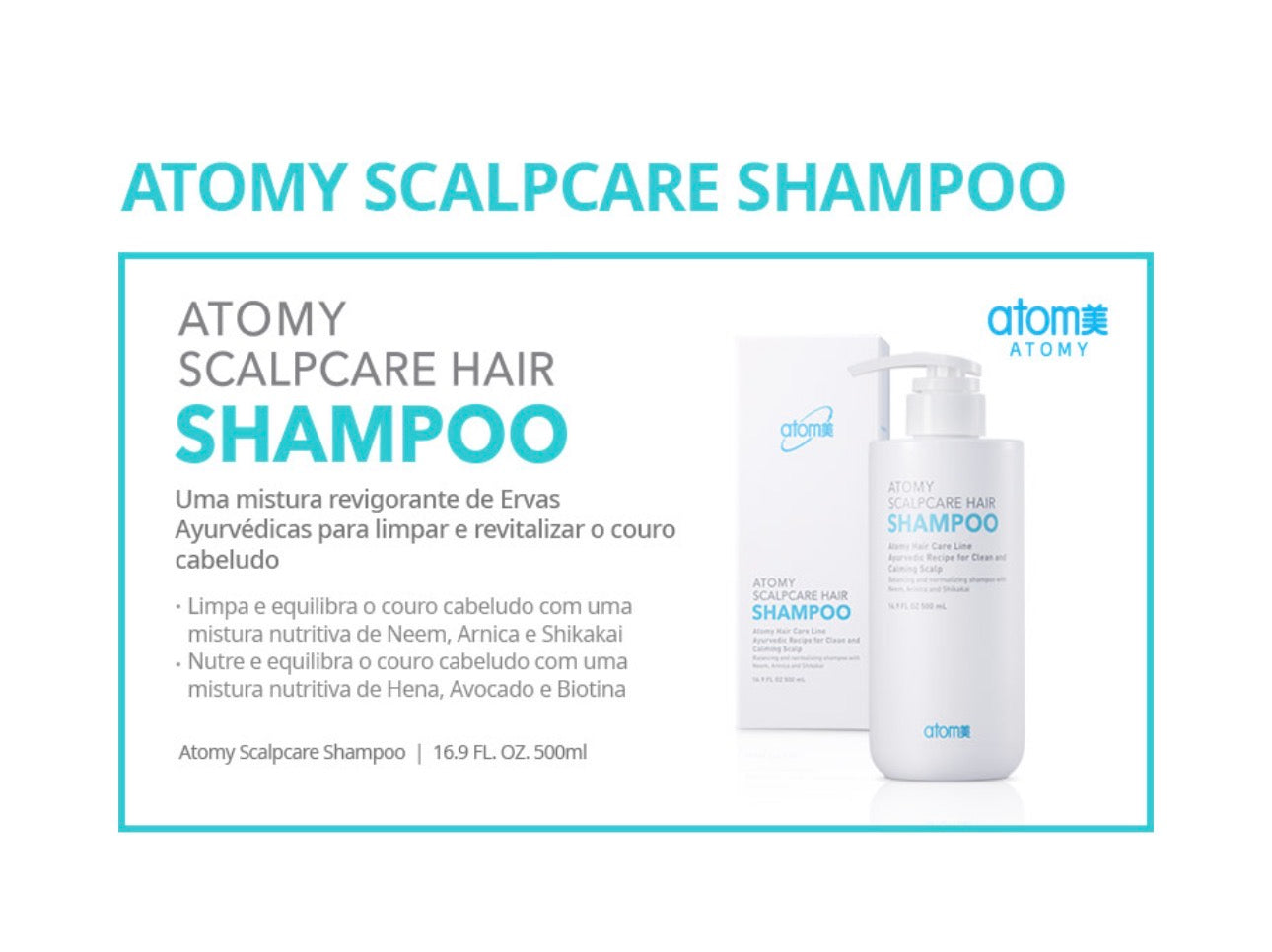 Atomy Scalpcare Hair Shampoo 500 ml & Atomy Scalpcare Hair Conditioner 500 ml