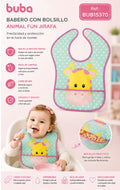💚 Buba Babero con Bolsillo Animal Fun León BUB15367 - Fun Jirafa BUB15370