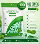 Baño Hilo dental con palillos – Sabor menta 100 unidades. 🦷✨