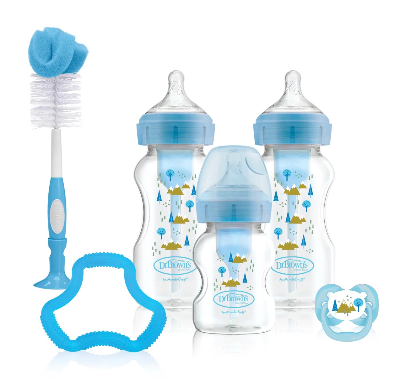 Dr. Brown’s Set 3 Biberones Options+ Anti-Colic Celeste